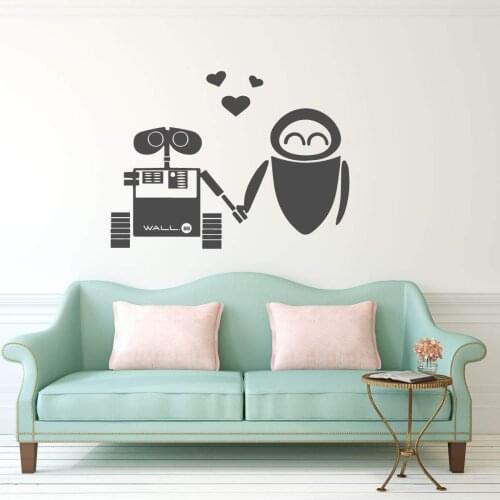 Hot robot Decorative Sticker For Kids Rooms Wall Stickers Girl Bedroom Art Decals Waterproof Wallpaper vinilo pared