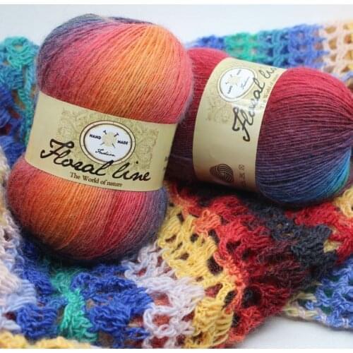300g / 3 Balls Mohair Wool Knitting Yarn Luxury Hairy Cashmere Yarn For Hand Kintting marifetli Warm Soft Weave laine a tricoter
