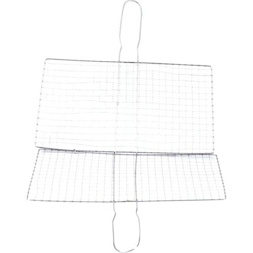 Stainless Steel BBQ Fish Meat Net Barbecue Grill Mesh Wire Clamp Outdoor Picnic