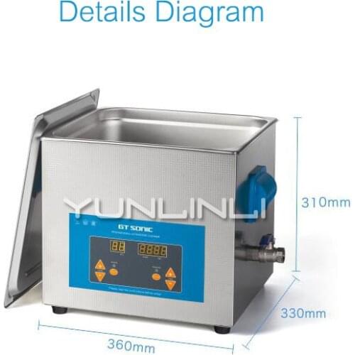 Ultrasonic Cleaning Machine Mechanical Parts Test Tube Container Glasses Ultrasound Washing Equipment VGT-2013QTD