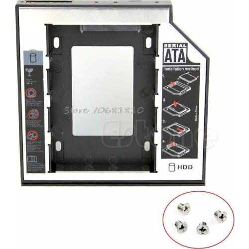 Universal 12.7mm SATA 2nd SSD HDD Hard Drive Caddy for DVDROM CD Optical Bay Drop Shipping