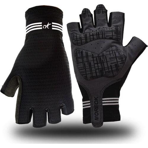 Cycling Gloves Black Half Finger Bicycle Gloves Shockproof Breathable MTB Mountain Road Bike Gloves Men Sports Cycle Gloves