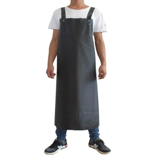 Waterproof And Oilproof Apron Thickening Long Acid Alkali Waist Anti-oil Apron Sleeves Gown