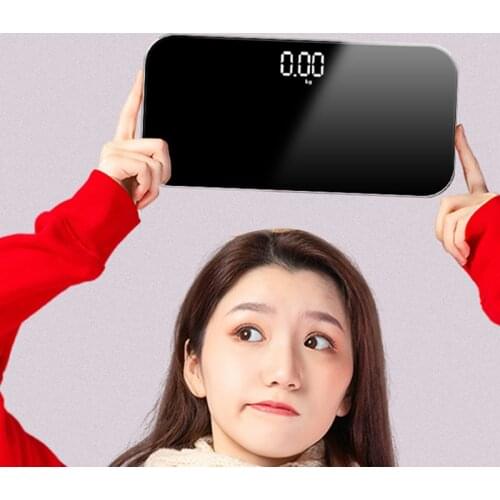 Mirror Floor Mini Electronic Weight Scale Small Rechargeable Body Scale Home Accurate and Compact Weight Loss Scale
