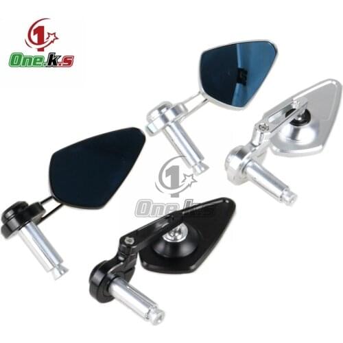 22mm Handle Bar End CNC Rearview Side Universal Motorcycle Electric Bicycle Multifunction Mirror