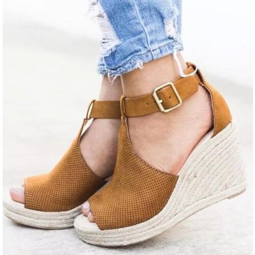 21Summer Platform Sandals 2020 Fashion Women Sandal Wedges Shoes Casual Woman Peep Toe Platform Sandals Women Causal Shoes