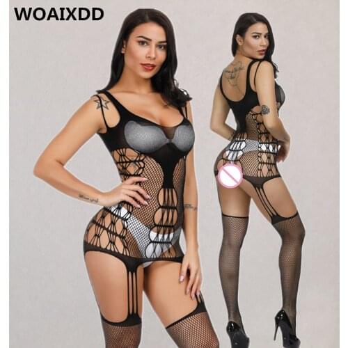 Women Erotic Sexy Lingerie Hot Bodystocking Plus Size Bodysuits Porno Pajamas Costumes Open Crotch Babydolls Erotic Underwear