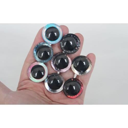 20pcs/lot NEW shiney eyes 12 14 16 18 20 25 30 35mm New 3D Colorful Toy Eyes + Washer for Diy Plush Doll--D8--style OPTION
