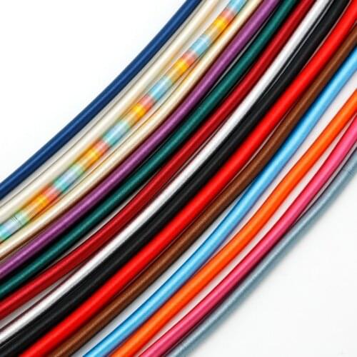 3roll/lot 45cm 8mm Round DIY Slik cord Outside and Rubber cord Inside Elastic Cords roll string thread For Jewelry Making