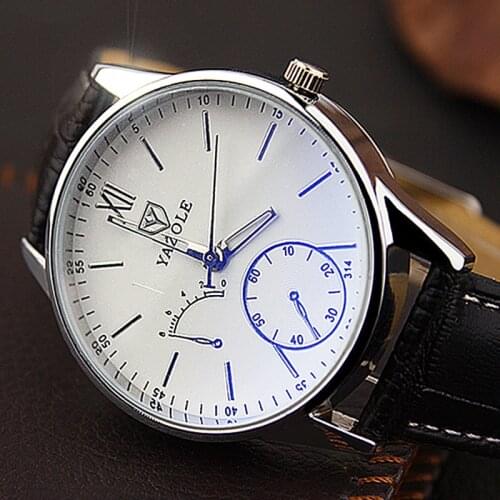 YAZOLE Fashion Classic Quartz Movement Men Watch Elegant Business Style Large Dial Life Waterproof Wristwatch for Present 314
