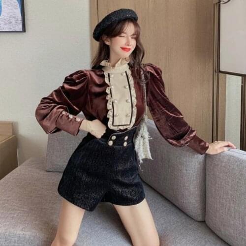 Коричневые блузки Clobee China At AliExpress