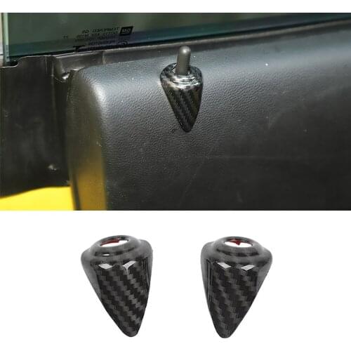 Car Door Lock Pin Decoration Cover Trim for Chevrolet Camaro 2012 2013 2014 2015 Interior Accessory ABS Red Carbon Fiber Styling