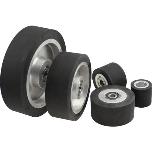 Dia. 50mm - 200mm Smooth Rubber Contact Wheel Belt Grinder Parts