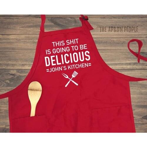Customized Grill master apron with name,Personalized Mens Apron,Chef Gift,Fathers Day Kitchen Gift,Funny And Humorous BBQ Apron
