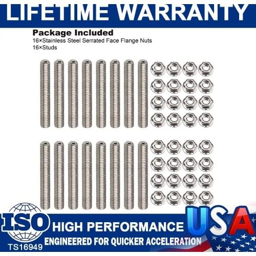 Stainless Steel Bolts Exhaust Manifold Header Stud Kit For Ford F150 4.6/5.4L V8