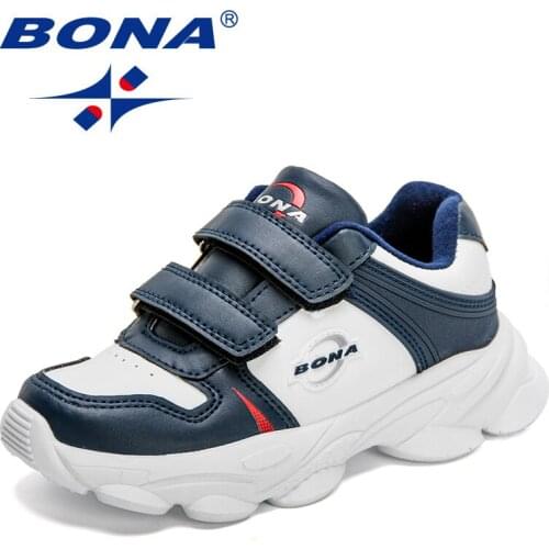 BONA 2021 New Designers Trendy Sneakers Sport Shoes Child Leisure Trainers Casual Shoes Kids Brand Walking Footwear Children