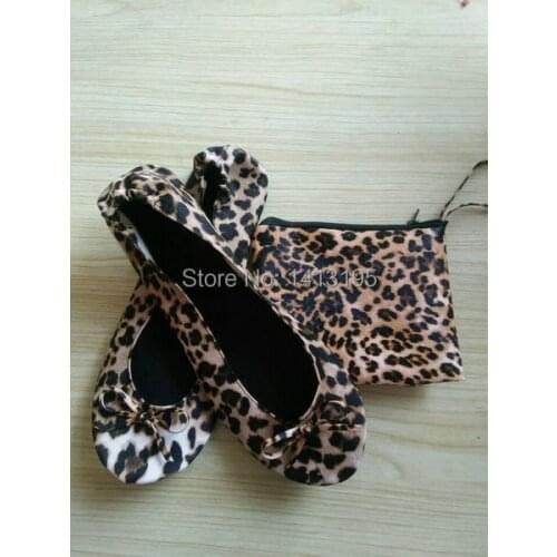 Hot Selling ! Sexy 2017 New Style Leopard Print Fold up Shoes After Party Shoes free shipping