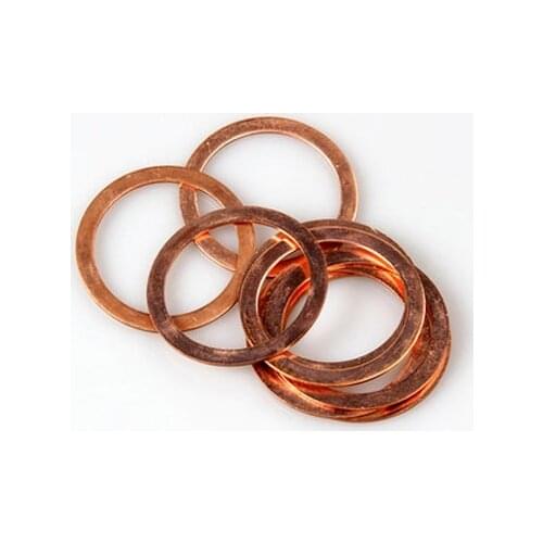 30pcs M3 Copper gasket Cu washer Sealing gasket Boat gaskets Outer diameter 5mm-6mm thickness 0.1mm-1.5mm