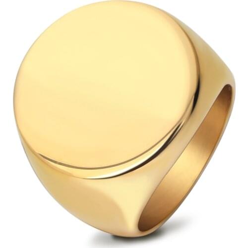 316L Stainless Steel Mens Round Bar Custom Engraved Name Ring Personalized Initial Ring Dropshipping