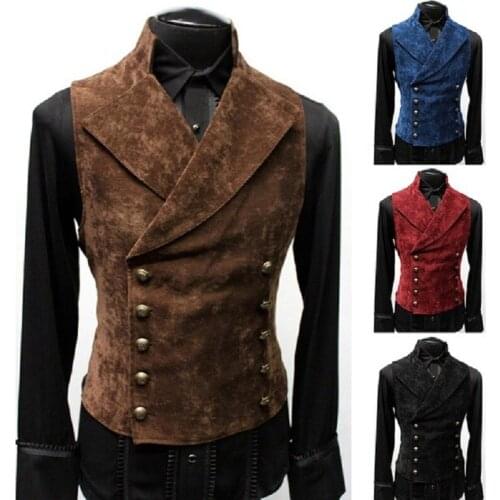 Mens Medieval Vest Gothic Waistcoat Renaissance Victoria Edwardian Steampunk Jacket Vintage Jerkin For Adult Women