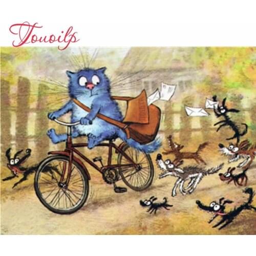 Kits de mosaïque en broderie diamant | 5D carré/rond, peinture diamant, point de croix drôle, chat et chien, décoration artistiq