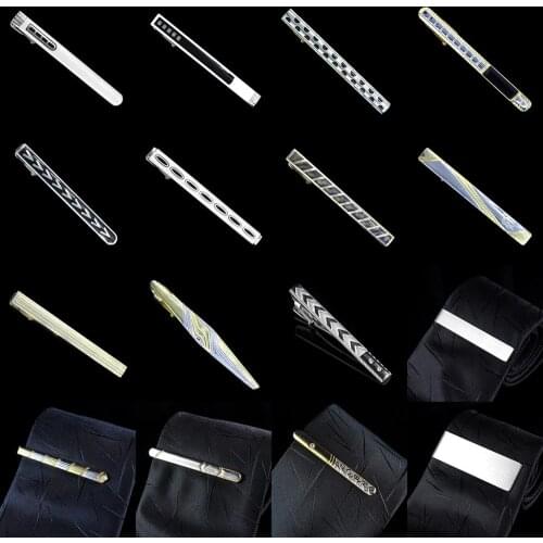 New Quality Plated Mens Wedding Tie Clip High-end Brand Luxury Design Exquisite Pattern Crystal tie clip gemelos bouton manchet