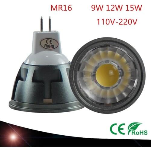 New high-quality LED spotlights MR16 9W 12W 15W 110V-220V Ceiling LED Christmas Lights Warm White Light