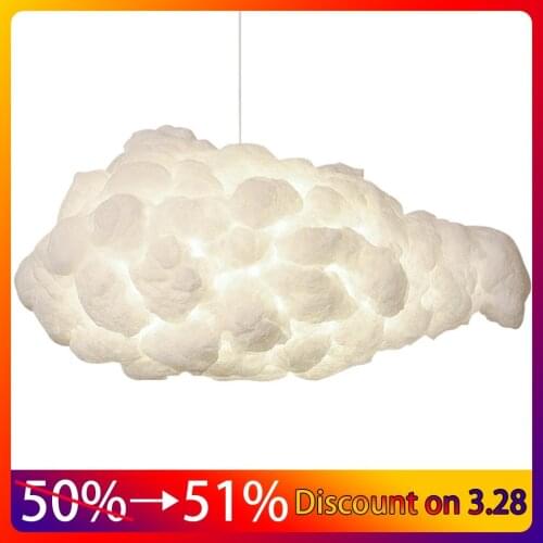Cloud Lamp Nordic Style Lamp Creative Art Silk Lighting Childrens Club Lamp Engineering Restaurant Cloud Chandelier
