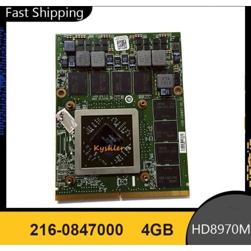 Original HD8970 HD8970M DDR5 4GB Video Graphics Card With X-Bracket 216-0847000 For Dell Alienware M15X M17X M18X HP 8770W 8760W