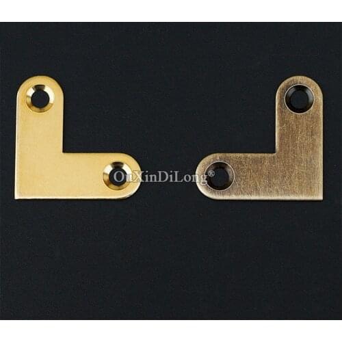 Retro 100PCS European Antique Brass Furniture Corner Braces Drawer Cabinet Fixed Holder Brackets Board Frame Connectors