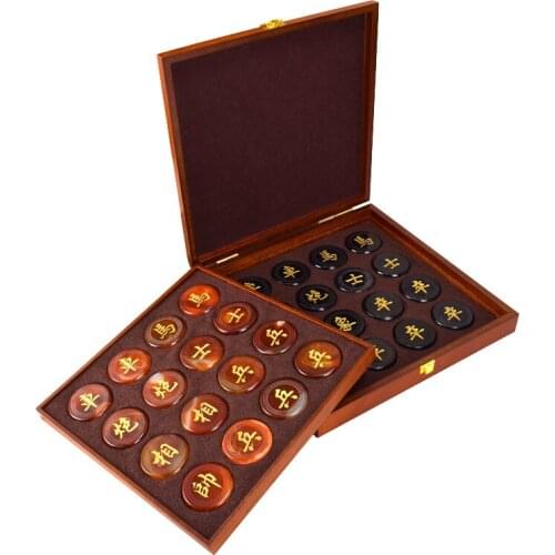 Agate Large Luxury Pieces Chess Chinese High-end Gifts Box Chess Folding Wooden Board Jogo De Tabuleiro Family Games EK50QL