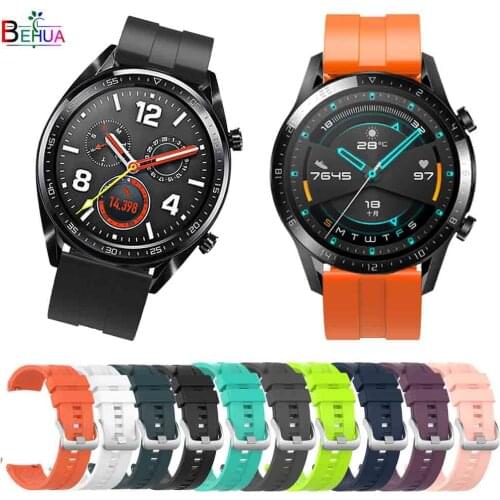 Hero Iand silicone 22mm watchband For HUAWEI WATCH GT 2 46mm/42 straps For HUAWEI honor magic smartwatch wristband bracelet