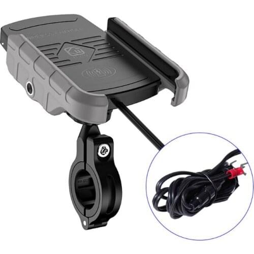 Waterproof 12V Motorcycle Phone Qi Fast Charging Wireless Charger Bracket Holder Mount Stand for iPhone Samsung Huawei Xiaomi