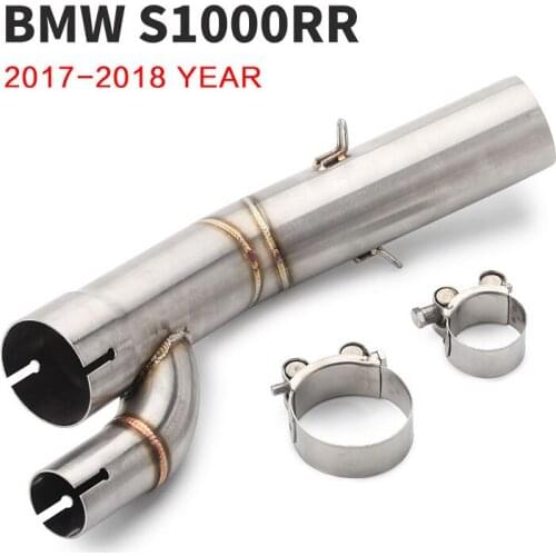 For BMW S1000RR Motorcycle Full System Exhaust Header 2017 2018 Motorcycle Escape Exhaust Muffler Middle Link Pipe 51mm