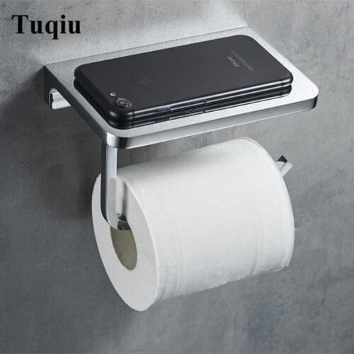 Top high quality total brass wall mounted Bathroom Lavatory Toilet Paper Holder Tissue Holder ,phone holder bathroom accessories