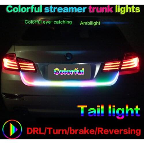 High Quality Car Trunk Light DRL Brake Lamp Turn Signal Colorful Flow Lights