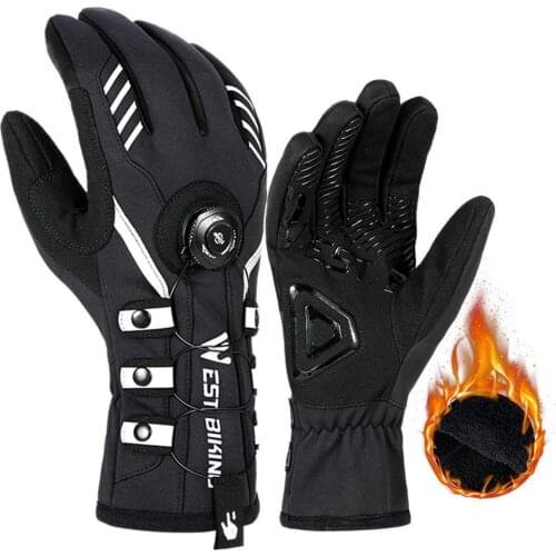 Winter Waterproof Cycling Gloves Full Finger Warm Thermal Road Mountain Bike MTB Gloves Shockproof Gel Pad Bicycle Gloves