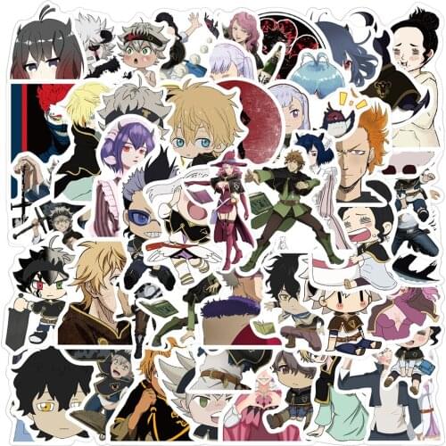 10/30/50PCS Anime Black Clover Cartoon Graffiti Waterproof Sticker Luggage Bicycle Notebook Sticker Wholesale