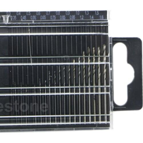 20x MICROBOX Tiny Micro HSS Twist Drill Bit Set 0.3mm-1.6mm Model Craft w/ Case