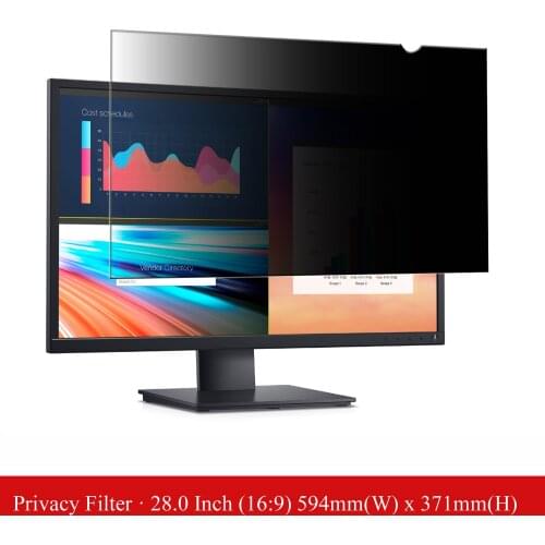 28 inch Anti-Glare Computer Privacy Filter Screen Protector Film for Desktop Monitor Widescreen 16:10 Aspect Ratio