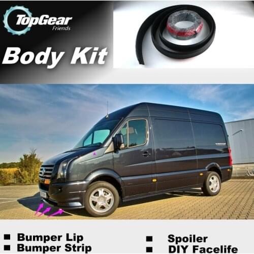 Bumper Lip Deflector Lips For Volkswagen VW Crafter Volt LT3 Front Spoiler Skirt For Friends to Tuning / Body Kit / Strip