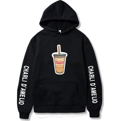 New Lce Coffee Splatter Streetwear Sweatshirts Men Women Hoodies Charli Damelio Pullover Unisex Costume Tracksuit Casual Top