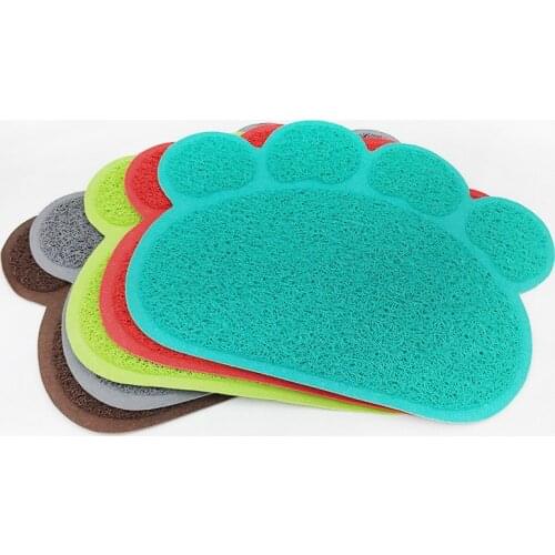 Paw Dog Cat Litter Mat Puppy Kitty Dish Feeding Bowl Placemat Litter Trapping Pets Mats Clean Pad Products For Cats Accessories