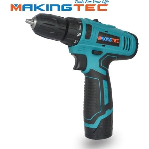 MAKINGTEC Double Speed Eledtric Drill Cordless Drill Wireless Power Driver Tools Lithium-Ion Battery Hand Drill Power Tools