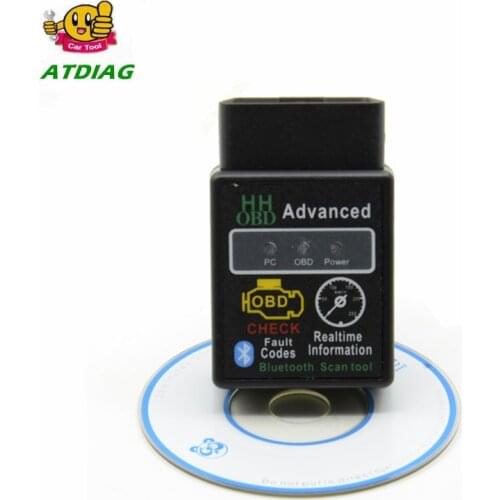 Mini ELM327 V2.1 Bluetooth HH OBD Advanced OBDII OBD2 ELM 327 Auto Car Diagnostic Scanner code reader scan tool hot selling