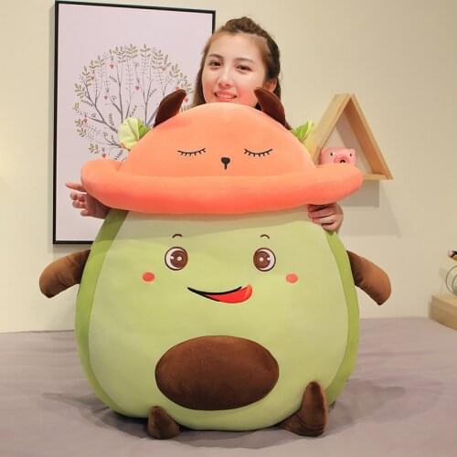 Stuffed Plush Avocado Toys Pillow Kawaii Sleeping Pillow Cute Avocado Doll Plush Toy Children Birthday Present