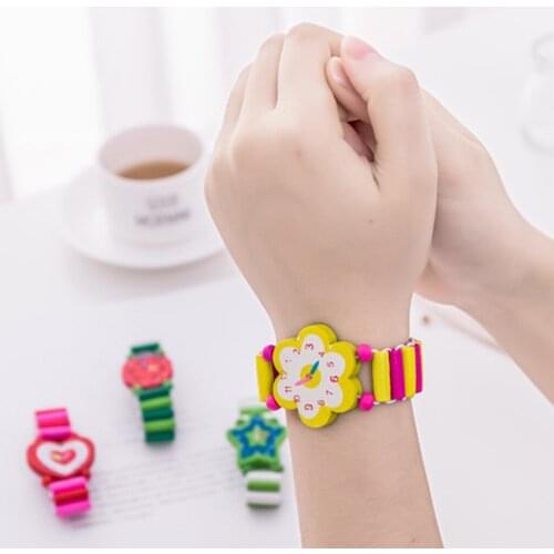 Set of 3 Wooden Wristwatches Watches Toys Birthday Gifts Safe for Children