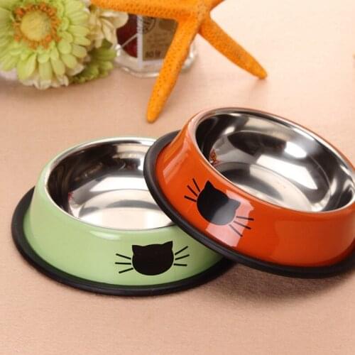 Non-slip Pet Feeder Kattenvoerbak Drinking Bowl Bowl For Cat Dog Bottle Stainless Stee Feeding Container High Quality
