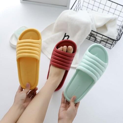 Slippers Non-Slip Indoor Couple Slipper Cute Eva Home Slippers Female Mens House Slippers Mens Shoes Beach Flip Flops