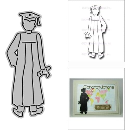 2021 New Happy Graduation Metal Cutting Dies for DIY Scrapbooking Decoration and Card Making Paper Craft Embossing No Stamps
